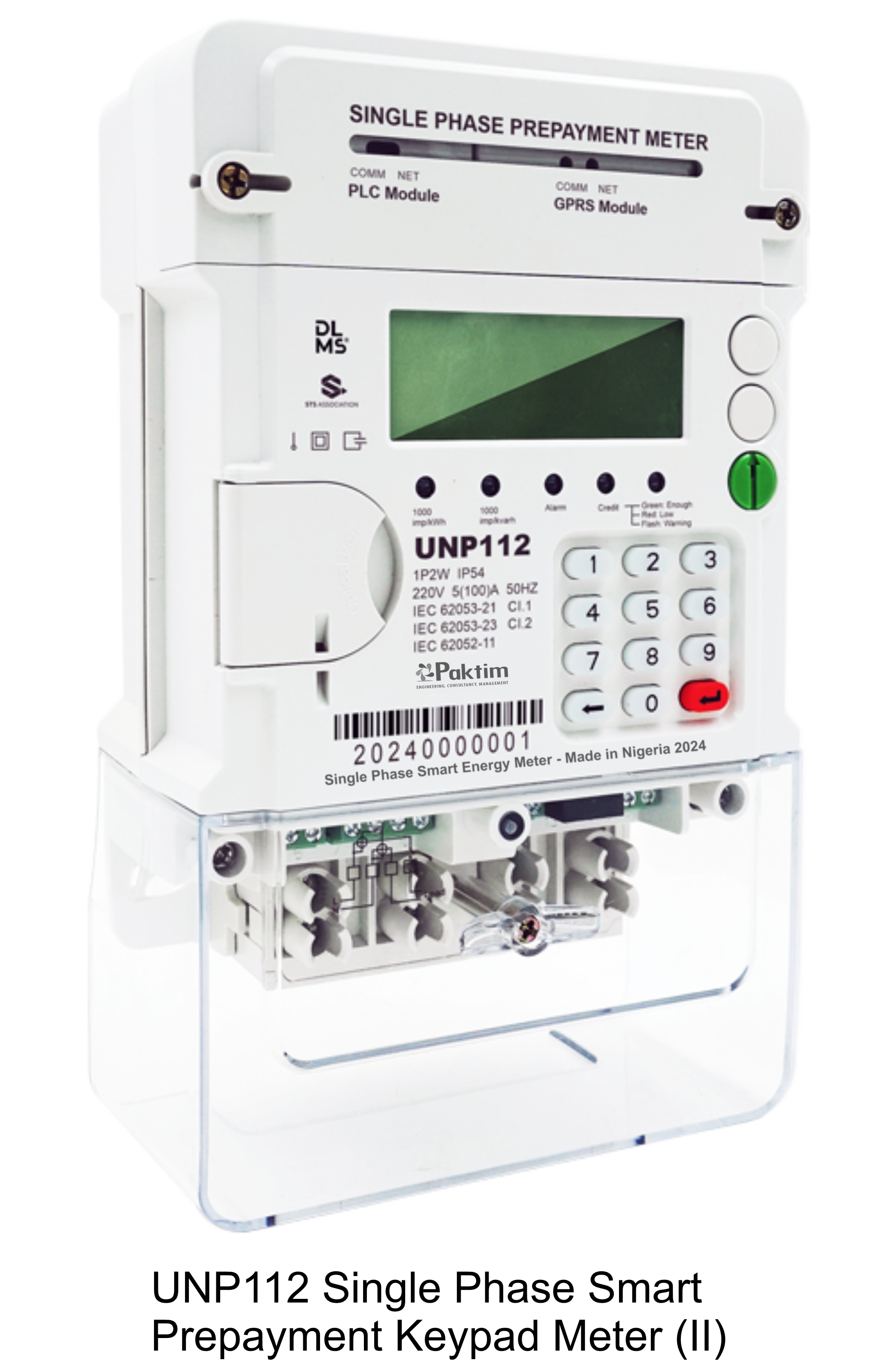 UNP112 Single Phase Smart Prepayment Keypad Meter (II)